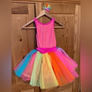 Girls Ballerina Tutu Costume, pink sparkles